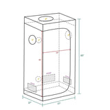 Mars Hydro 2.3x2.3 เตั้นปลูก - 27''X27''X63'' (70X70X160cm)